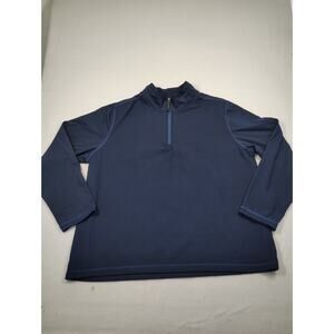 32 Degrees Heat Mens Sweater XXL Blue Sweatshirt Long Sleeve 1/4 Zip Pullover